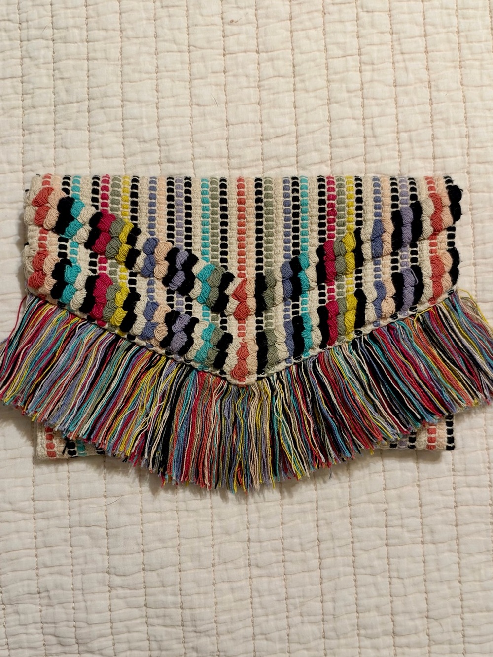 Shiraleah Chicago Handwoven Multicolor Fringe Women’s Clutch